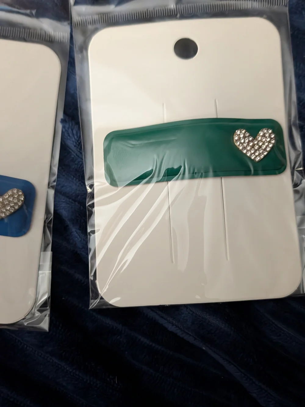 🦋 Pick 1 Rhinestone Heart Hair Berrettte